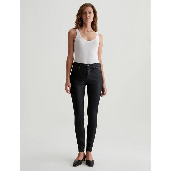 Adriano Goldschmied Women's Black Farrah Mid-Rise Skinny Ankle Jeans Size 30 - Picture 1 of 14